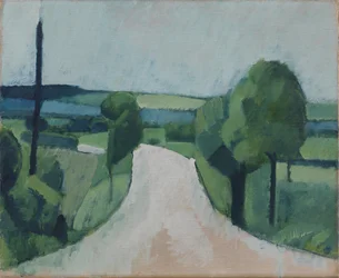 Estrada perto de Fåborg em Funen