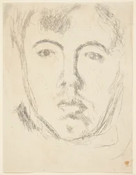 Auto-retrato. Cabeça na cara