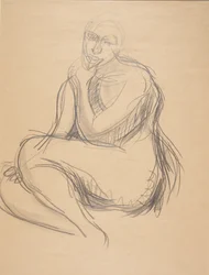 Modelo feminino sentado