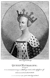 Catarina de Valois 1401-1437, rainha consorte do rei Henrique V, 1792