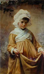 Colheita de ameixas (óleo sobre painel)