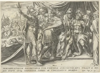 Achan perante Joshua
A história de Joshua (título da série)