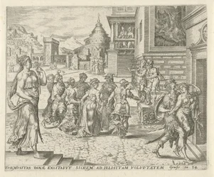 Dina esmagada e violada por Shechem
História de Dina e Shechem (título da série)
