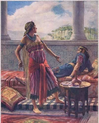 Jezebel, ilustração de "Mulheres da Bíblia", publicada pela The Religious Tract Society