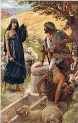 Rachel, ilustração do livro "Mulheres da Bíblia", publicado pela The Religious Tract Society
