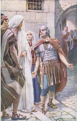 O centurião, ilustração deHarold Copping Pictures: O Crown Series, c.1920s