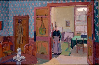 Interior com Mrs Mounter, 1916-1917