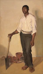 Retrato de um jardineiro negro, cerca de 1905