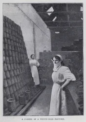 Um Canto de uma Fábrica de White-Lead (foto a p/b)