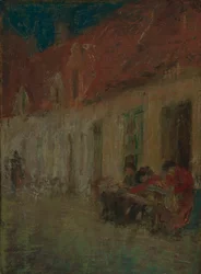 Lace Makers, Bruges, 1912.