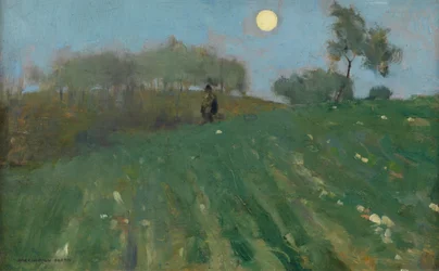 Passeio, Lua Cheia (Óleo sobre painel)