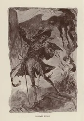 Ilustração para Barnaby Rudge de Charles Dickens (litografia)