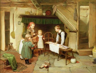 A Visit to the Sweet Shop (óleo sobre tela) (ver também 17194)
