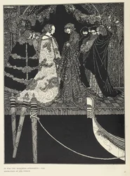 "Era a marquesa Afrodite - a adoração de toda a Veneza". Ilustração para a história "a atribuição".