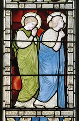 O painel lateral da crucificação, East Window, 1872 (vitral)