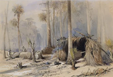 O Cypress-Shingle Yard, Rio Ocklawaha, Flórida, 1870.