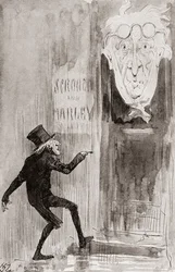 Ilustração para um conto de Natal de The Christmas Books de Charles Dickens