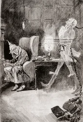 Ilustração para um conto de Natal de The Christmas Books de Charles Dickens