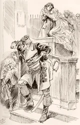 Ilustração para o romance de Charles Dickens Um Conto de duas cidades