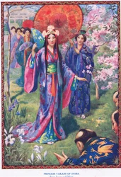 Princesa Yakami de Inaba (de Susano e Ohkuni) (litografia)