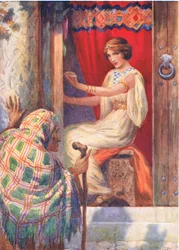 "Queen Frigga and the Beldame" de "Baldur the Belobed" ilustrado em "Children