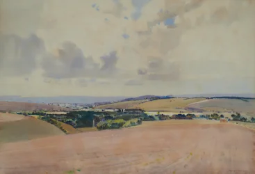 Paisagem, possivelmente o Downs