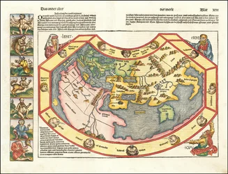 Mapa do mundo de 1493 de Hartmann Schedel