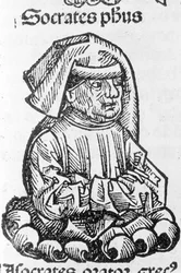 Retrato de Sócrates (470 AC - 399 AC) de "Liber Chronicarum" de Hartmann Schedel, Nuremberga 1497