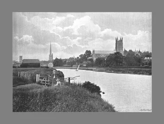 Catedral de Worcester, c1900