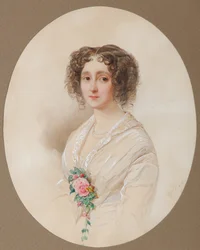 Retrato de Alexandra Mikhaylovna Chelishcheva 1816-1913, 1851