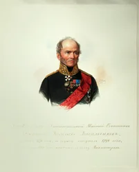 Retrato de Dmitri Vasilyevich Vasilchikov 1778-1859 Do álbum da Guarda Imperial do Cavalo, 1846-1849