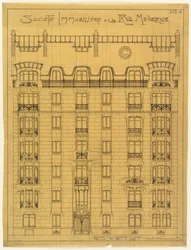 Projeto para a fachada da Societé Immobilière de la Rue Modern, nº 6