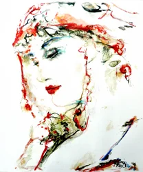 Retrato de uma mulher sonhadora