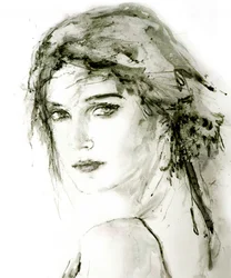 Retrato de uma mulher expressiva