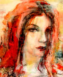 Retrato vibrante e expressivo