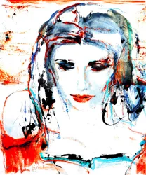 Retrato de uma mulher expressivo
