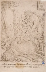 Heracles Capturando a corça de Cerinéia, da série:  Os Trabalhos de Hércules (13)