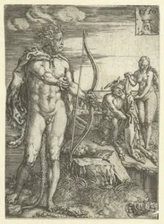 Hércules salva Deianira de Nessus Trabalhos de Hércules (título da série)
