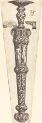 Bainha de adaga grande com casal nu, 1536.