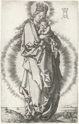 Madonna e criança na lua crescente