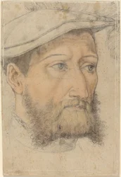 Retrato de um homem barbudo com uma boina, c. 1540.