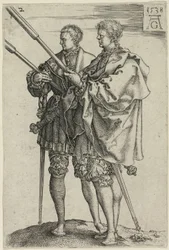 Dois Portadores da Tocha, prato dois de The Large Wedding-Dancers