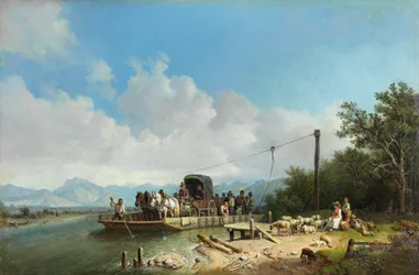 Ferry de Heinrich Bürkel na estalagem, c1867