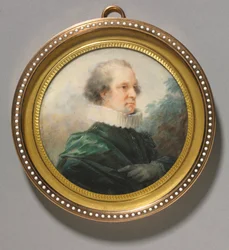 Retrato de um homem com um plissado branco, c. 1790