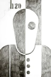 Homem, 1920 (crayon no papel)