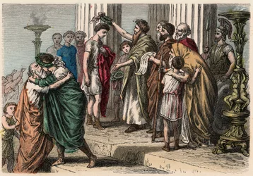 Grécia Antiga: coroação do vencedor olímpico, 1866