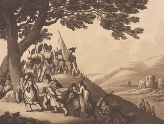 Soldados marchando, 1º de abril de 1798.