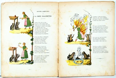 A história lamentável da caixa dos jacarés, ilustração da tradução inglesa de Hoffmanns Struwwelpeter feita por Trim (Louis Gustave Regensburg, 1827-1900), c.1850