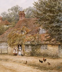 The Old Fish Shop, Haslemere (aquarela sobre papel)