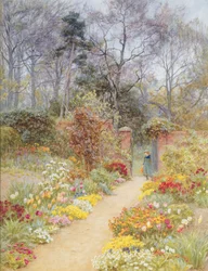 Jardim murado na primavera